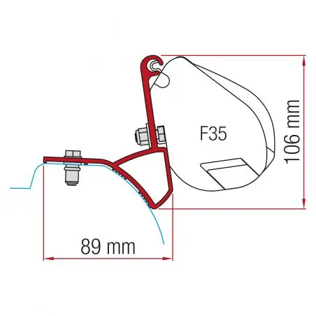 Renault Trafic készlet 2015-től - F35 napellenző adapter