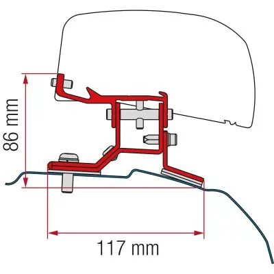 Kit adaptor copertine Ford Custom L1 - F40