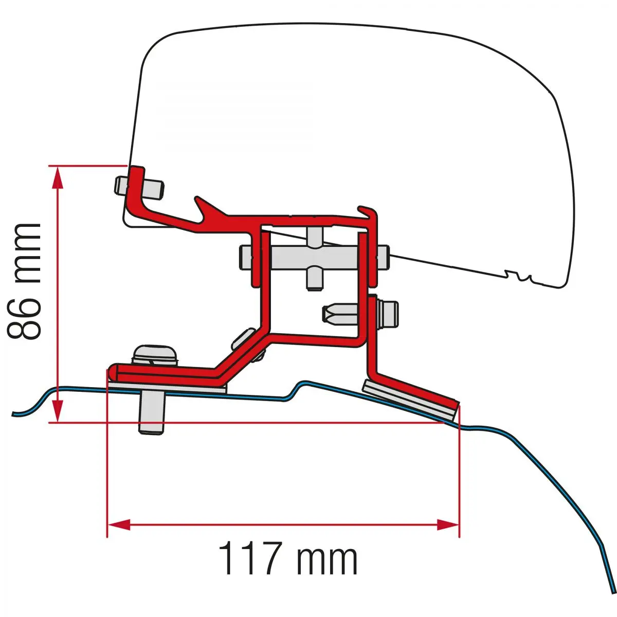 Kit adaptor copertine Ford Custom L1 - F40