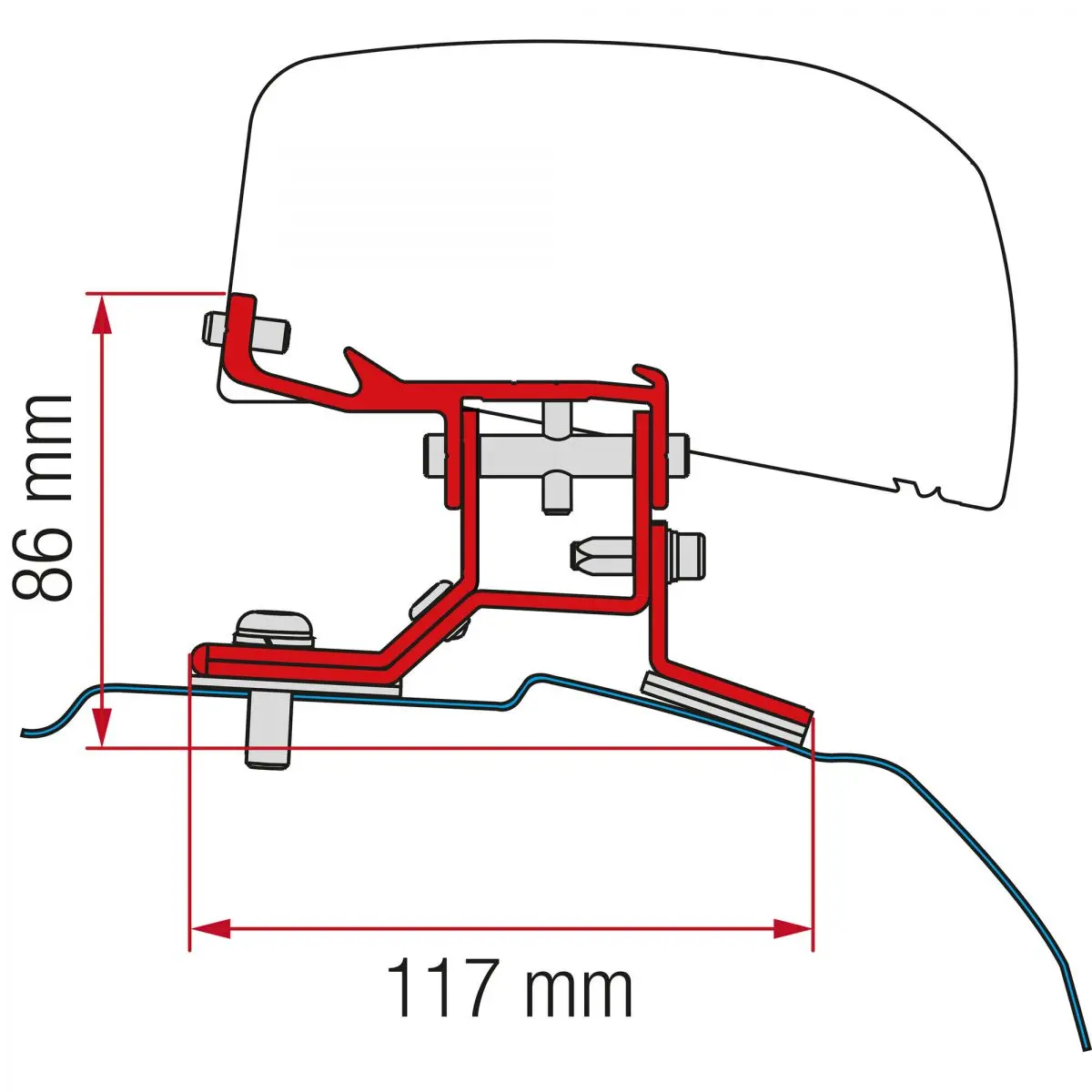 Súprava Ford Custom L1 - adaptér pre markízu F40