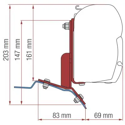 Súprava Ford Custom - adaptér pre markízu F45 / F35 Pro