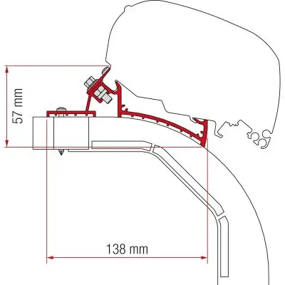 Súprava Arca, Mobilvetta, K-Yacht - Adaptér pre markízu F80/65