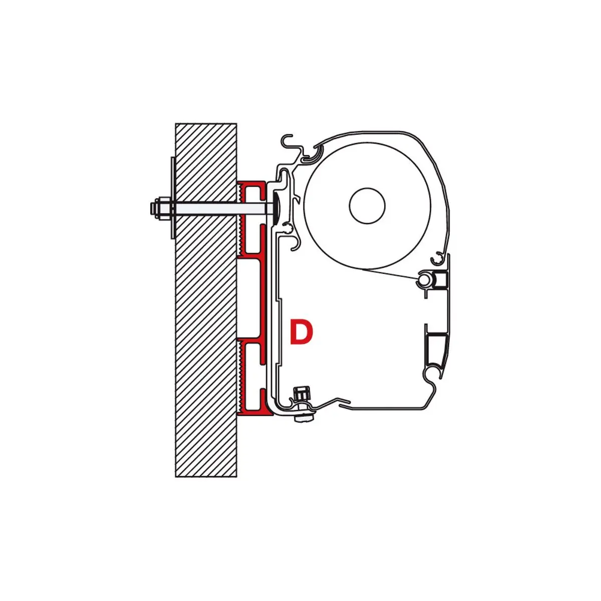 D adapter - 12 cm