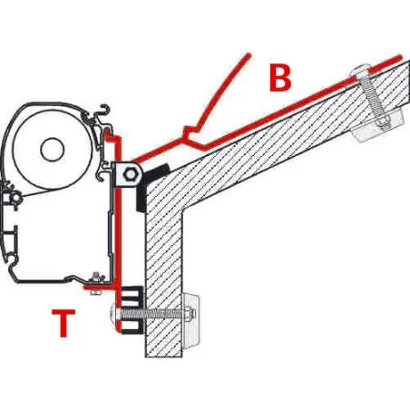 Univerzális adapter tető napellenzők - T-adapter