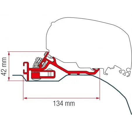 Súprava Fiat Ducato High Roof Super Long - adaptér pre markízu F80