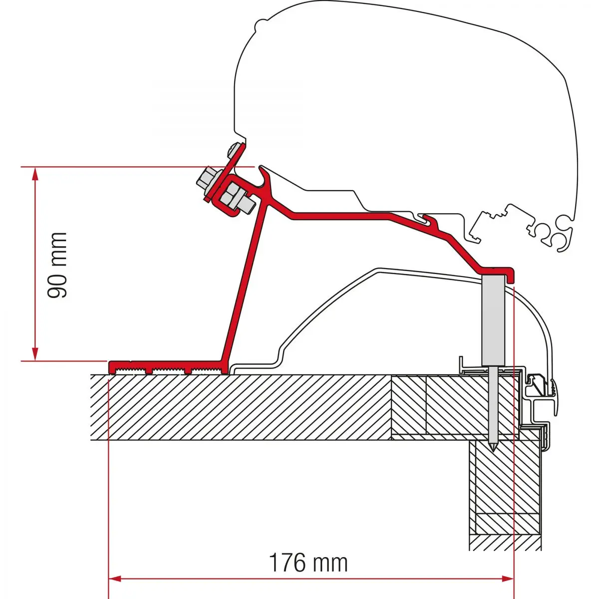 Kit Hobby Caravan - Napellenző adapter F80/65