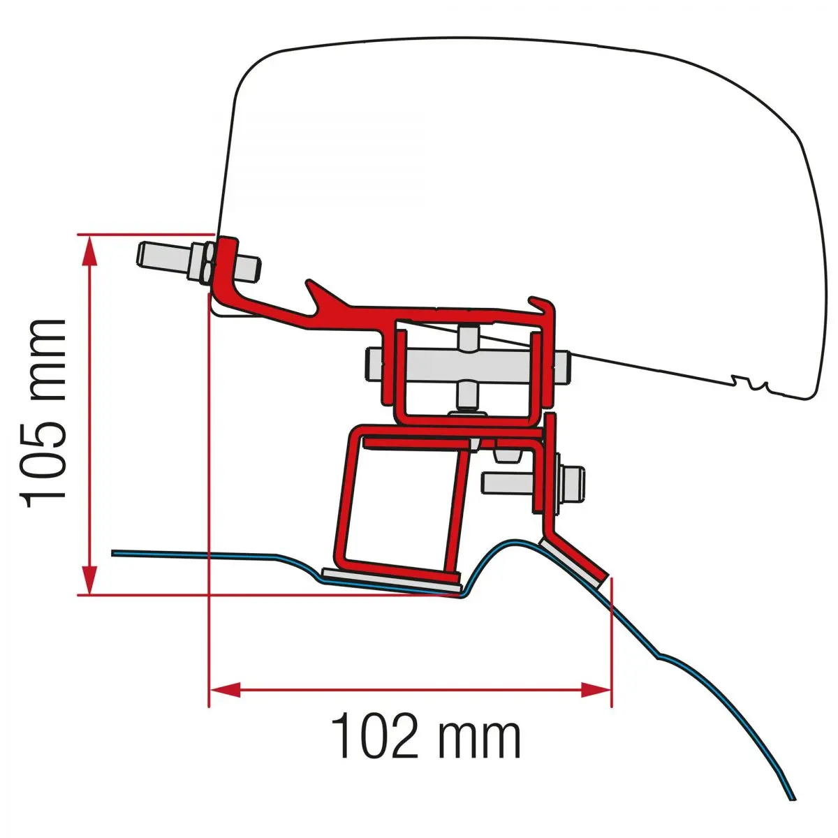 Kit Mercedes V Class - Napellenző adapter F40