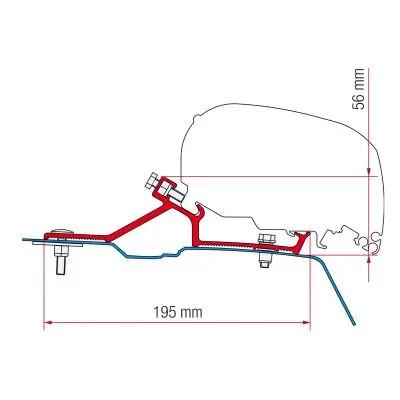 Kit Renault Master H2 - Napellenző adapter F80/65