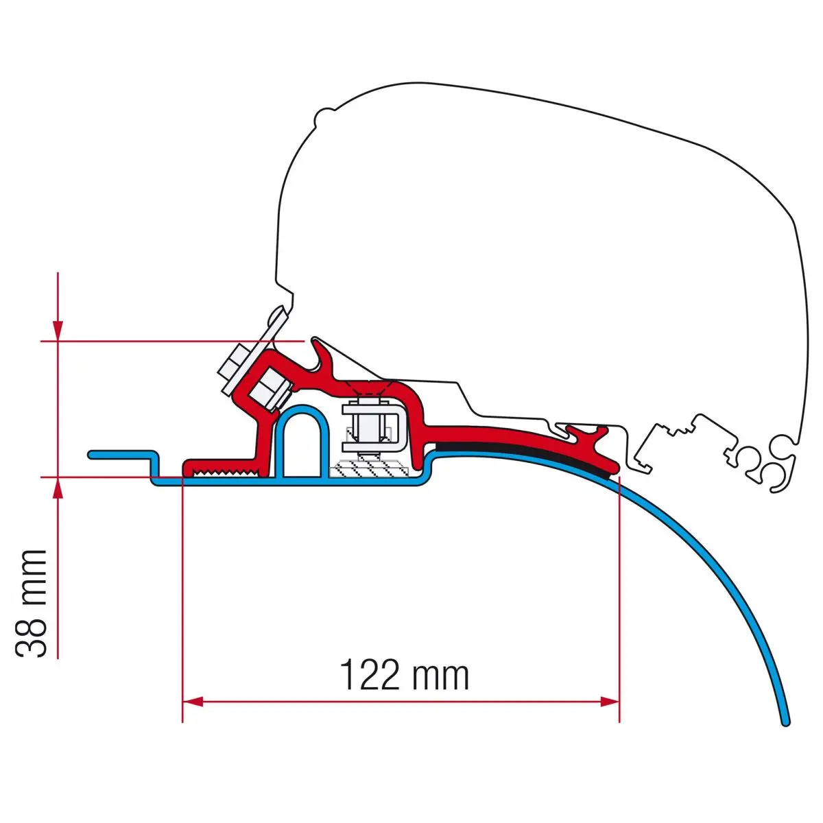 Kit Fiat Ducato Acoperiș înalt - adaptor F65