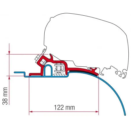 Kit Fiat Ducato Acoperiș înalt - adaptor F65