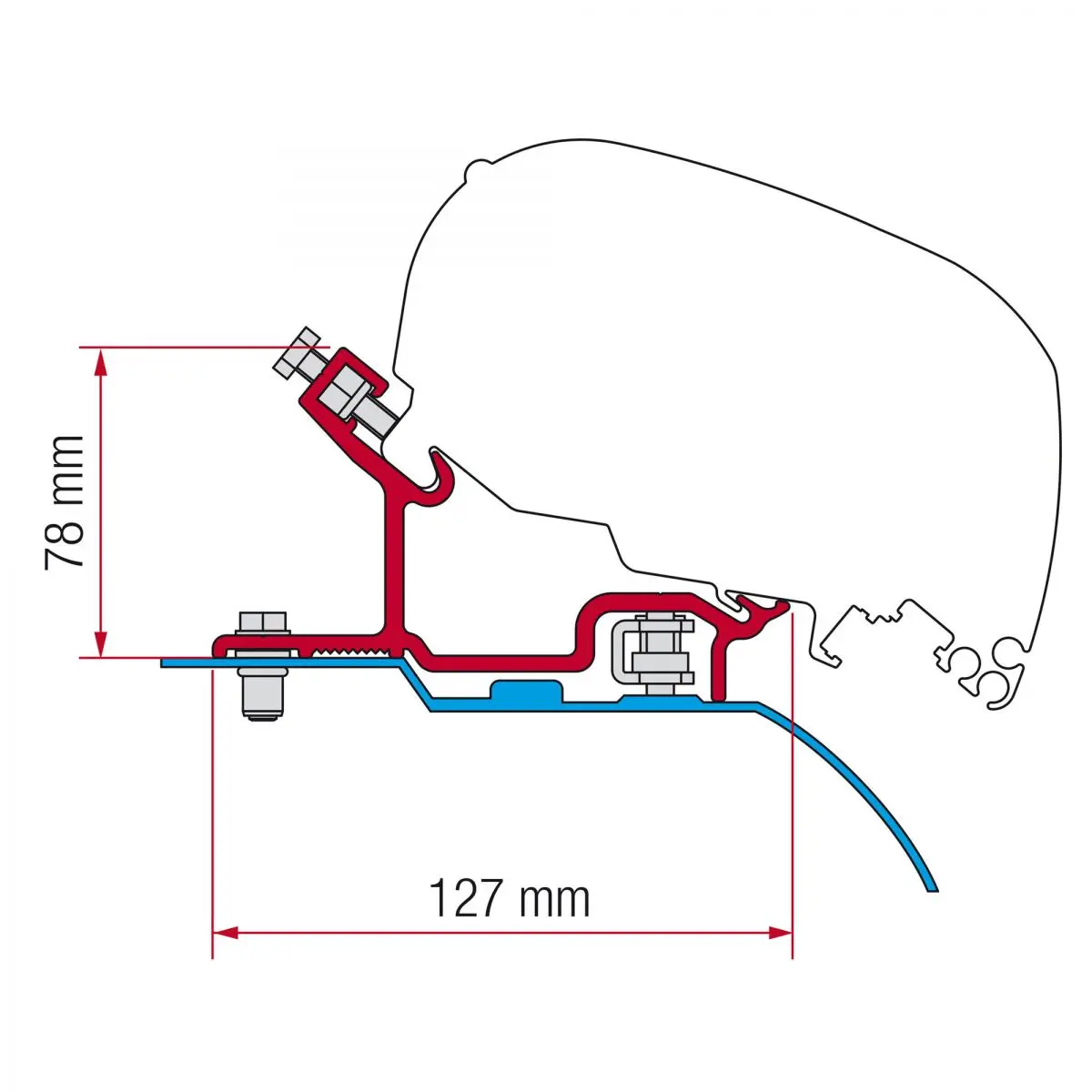 Súprava Fiat Ducato H3 - adaptér na markízu F80/65