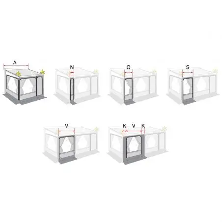 Napellenző sátor Privacy Caravanstore ZIP XL - 280