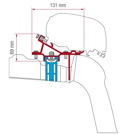 Kit VW Crafter din 2017 - adaptor copertina F80/65
