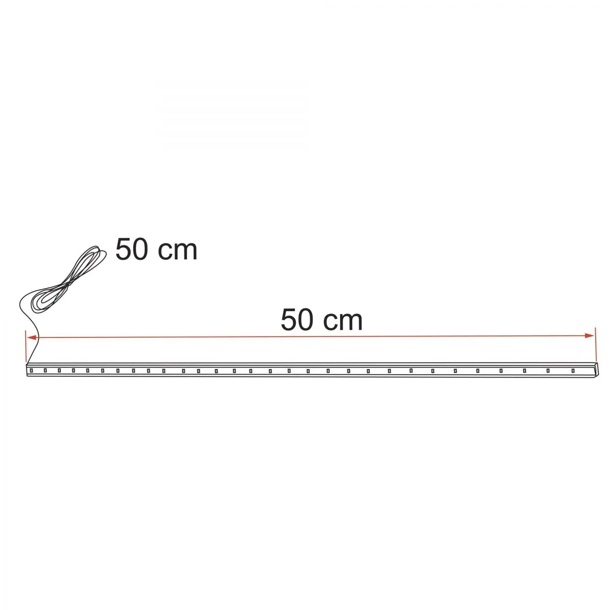 Bară de extensie - 50 cm pentru bară de lumină LED