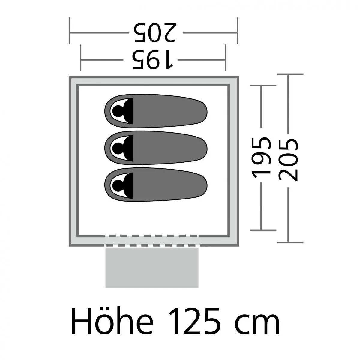 Kupola sátor Trail 3 - 205 x 205 x 125 cm