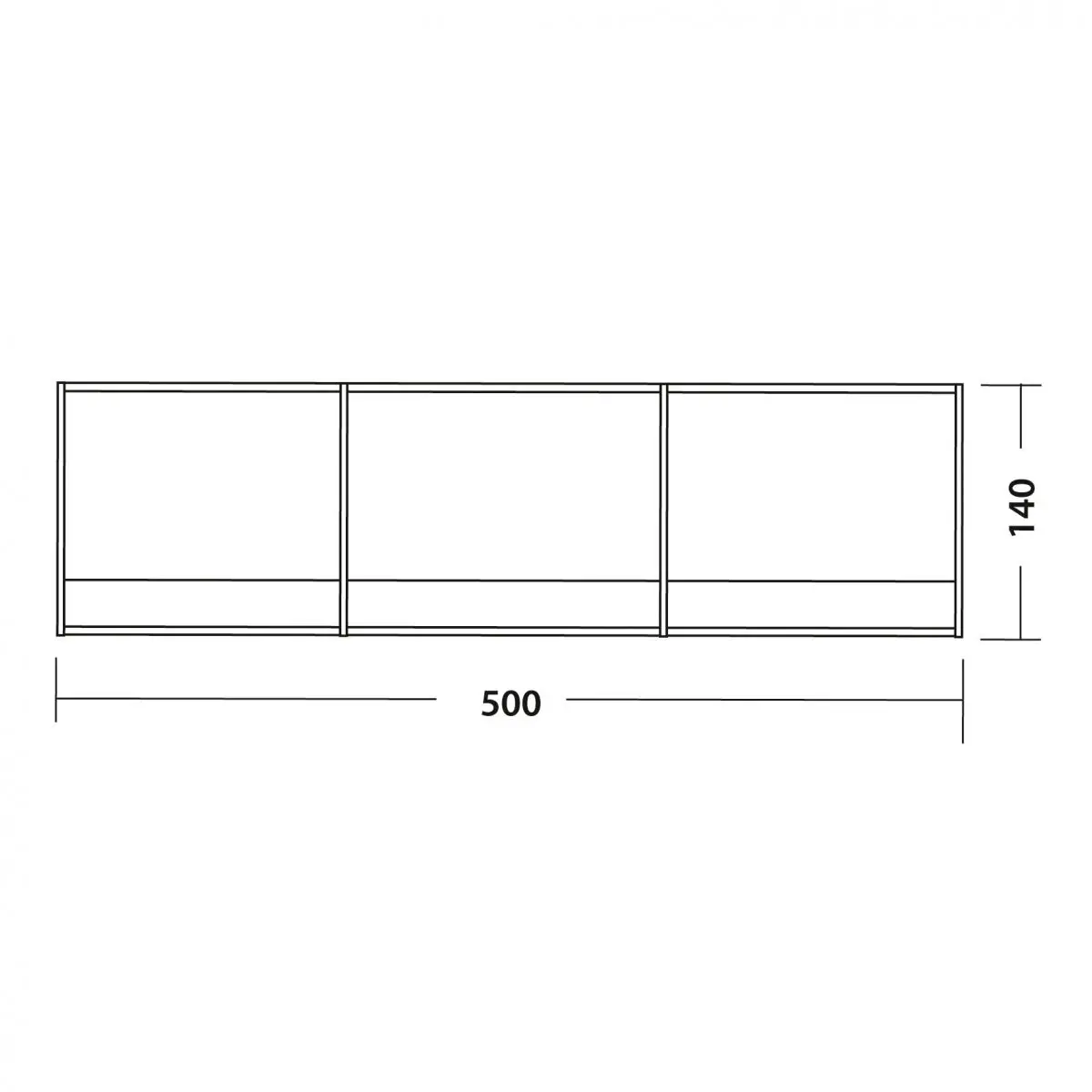 Plochá stena Windbreak - 500 x 140 cm