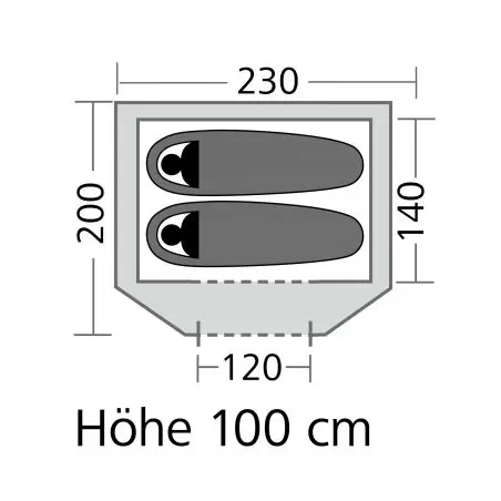 Pop-Up-Zelt Spring - 230 x 100 x 200 cm