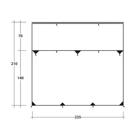 Napfénytető Hillcrest Tarp - 210 x 200 x 235 cm
