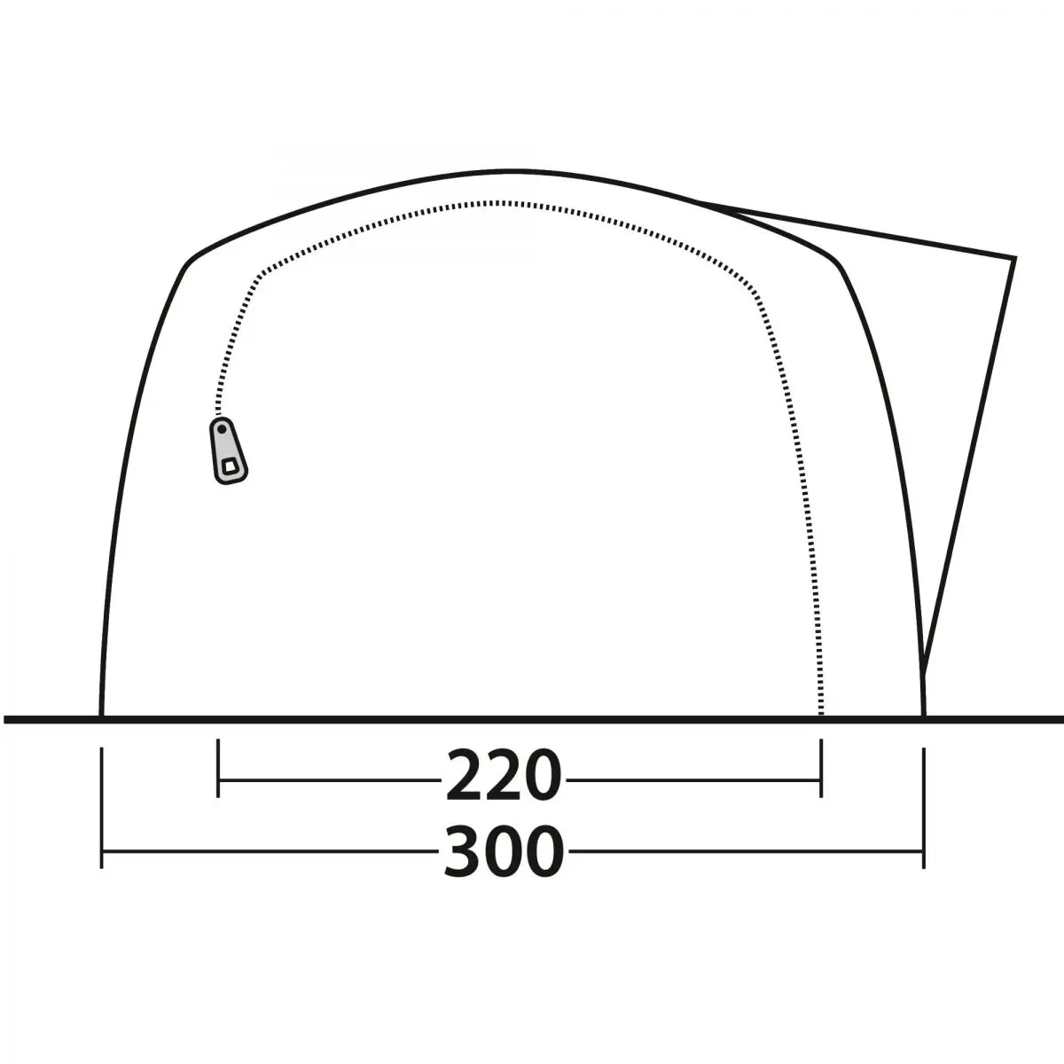 Tunnelzelt Springwood - 300 x 200 x 480 cm