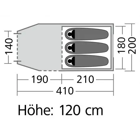 Tunelový stan Spirit 300 - 200 x 120 x 410 cm