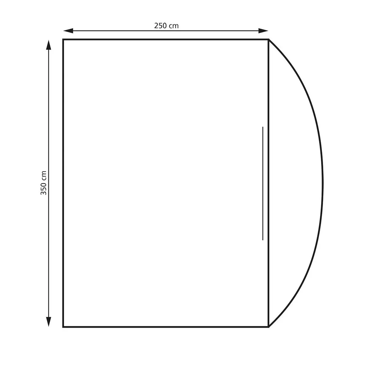 Čiastočný stan Siena - 350 x 240 x 250 cm