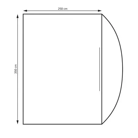 Čiastočný stan Siena - 350 x 240 x 250 cm