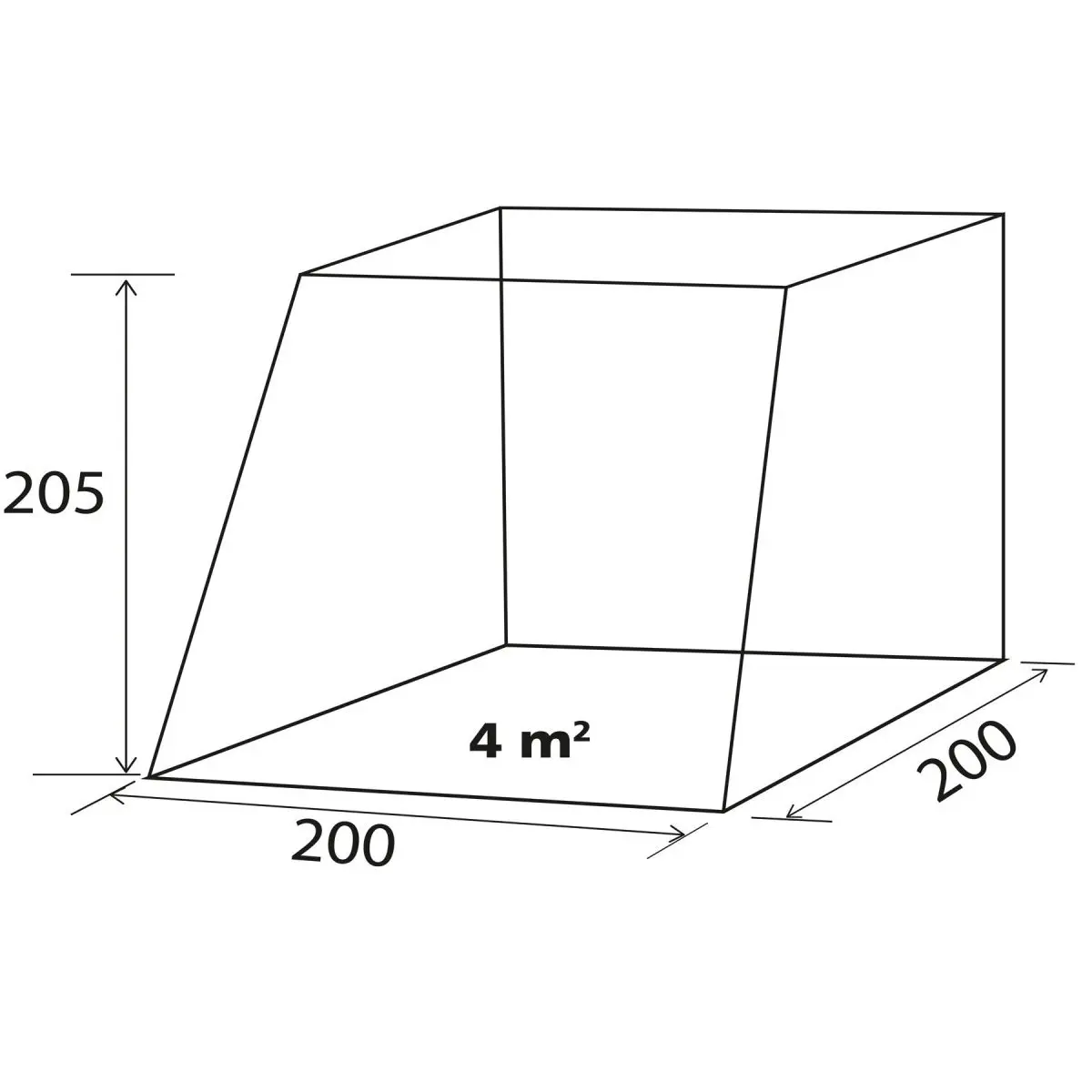 Zadný stan Comet - 200 x 205 x 200 cm