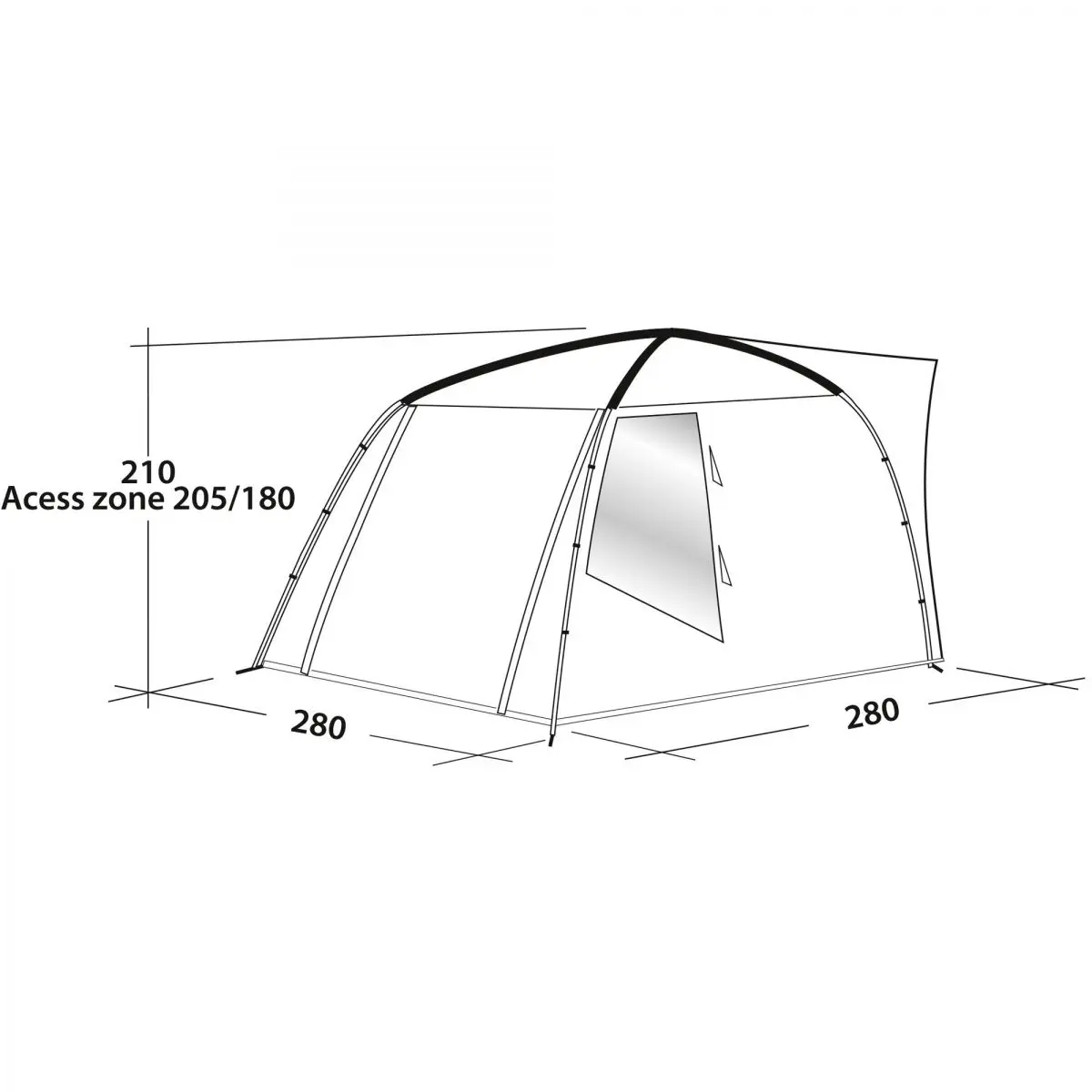 Markíza pre autobusy Fairfields - 290 x 210 x 290 cm