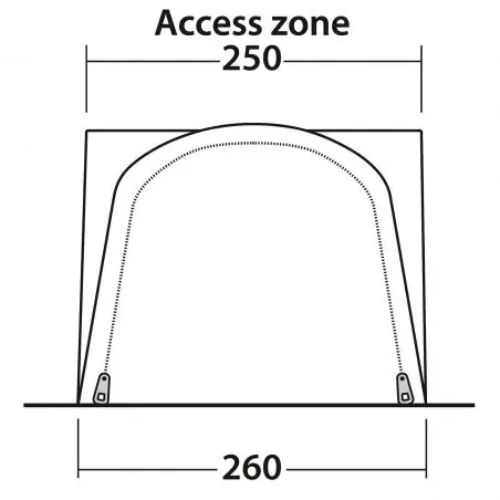 Furgon napellenző Newburg 160 Air - 260 x 210 x 160 cm