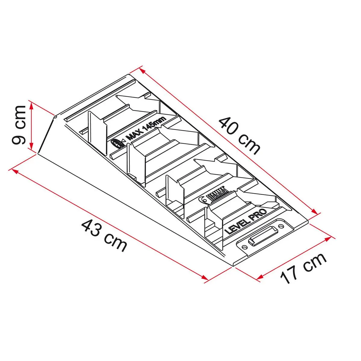Nájazdový klin Level Pro - 2 ks.