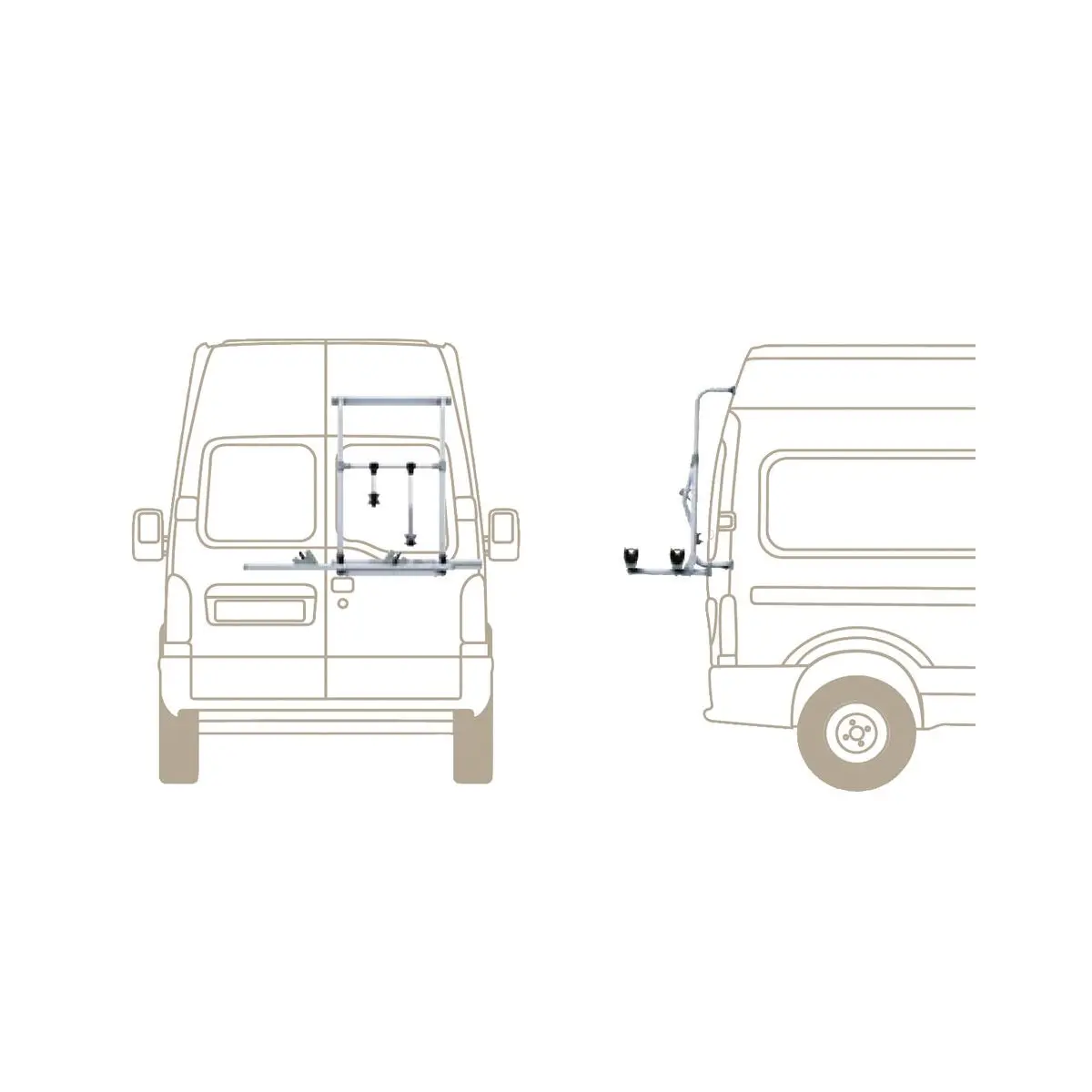 EuroCarry kerékpártartó Nuevo - Opel Movano, Lakóautó, Renault Master