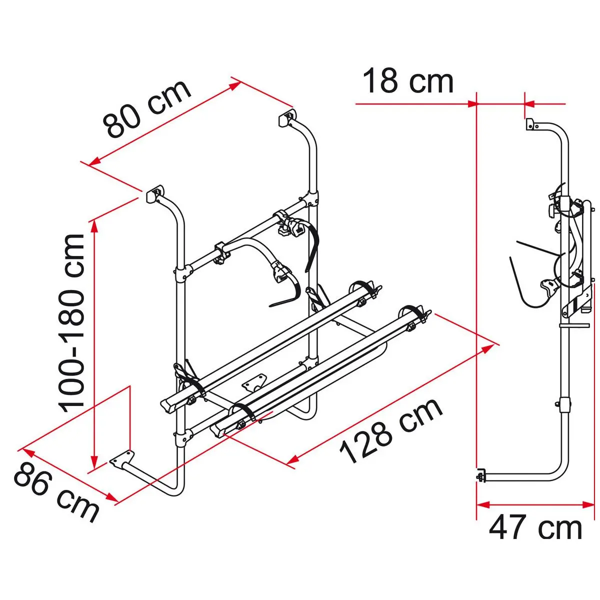 Suport de biciclete Carry-Bike - Caravan Universal