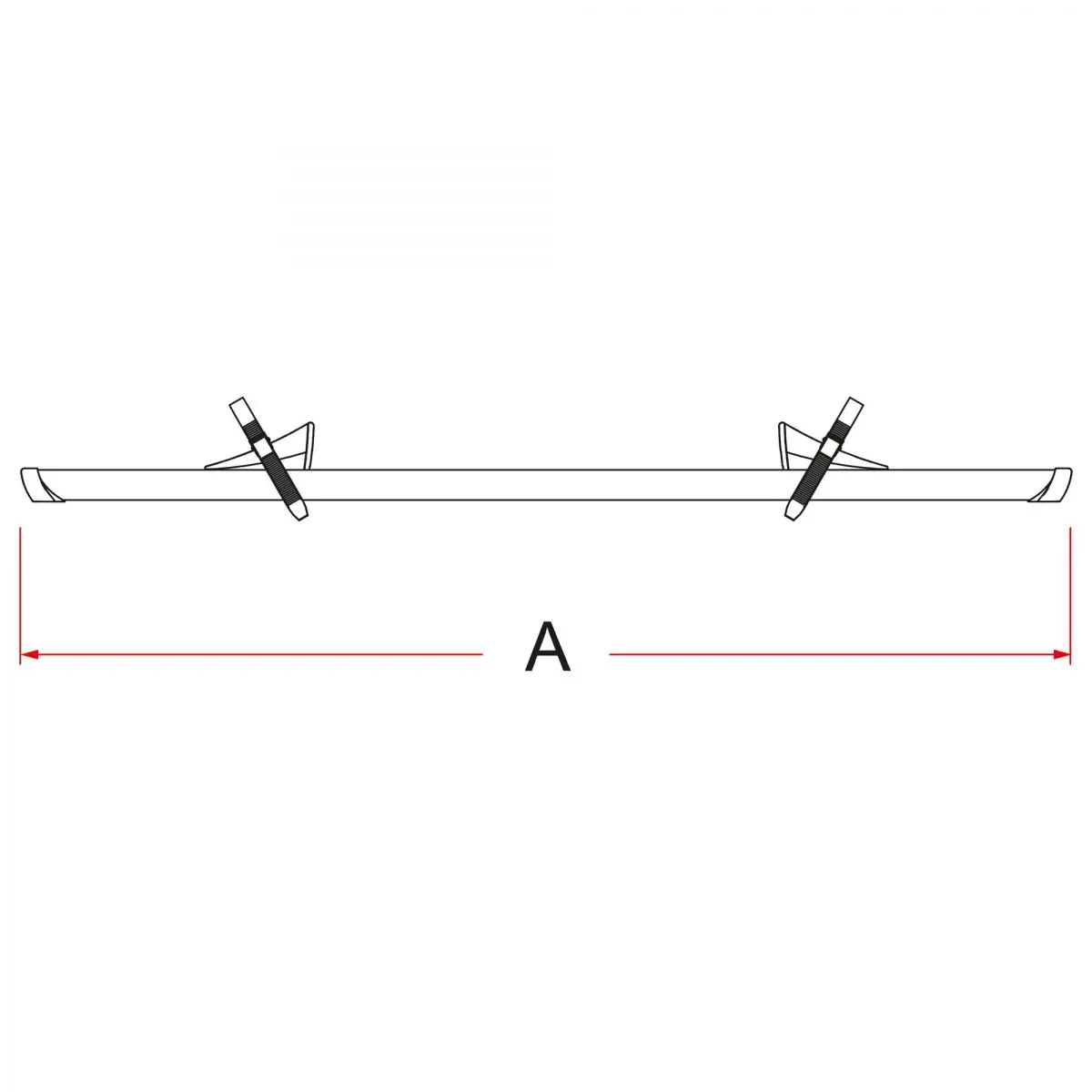 Koľajnica na bicykel Premium - 128 cm