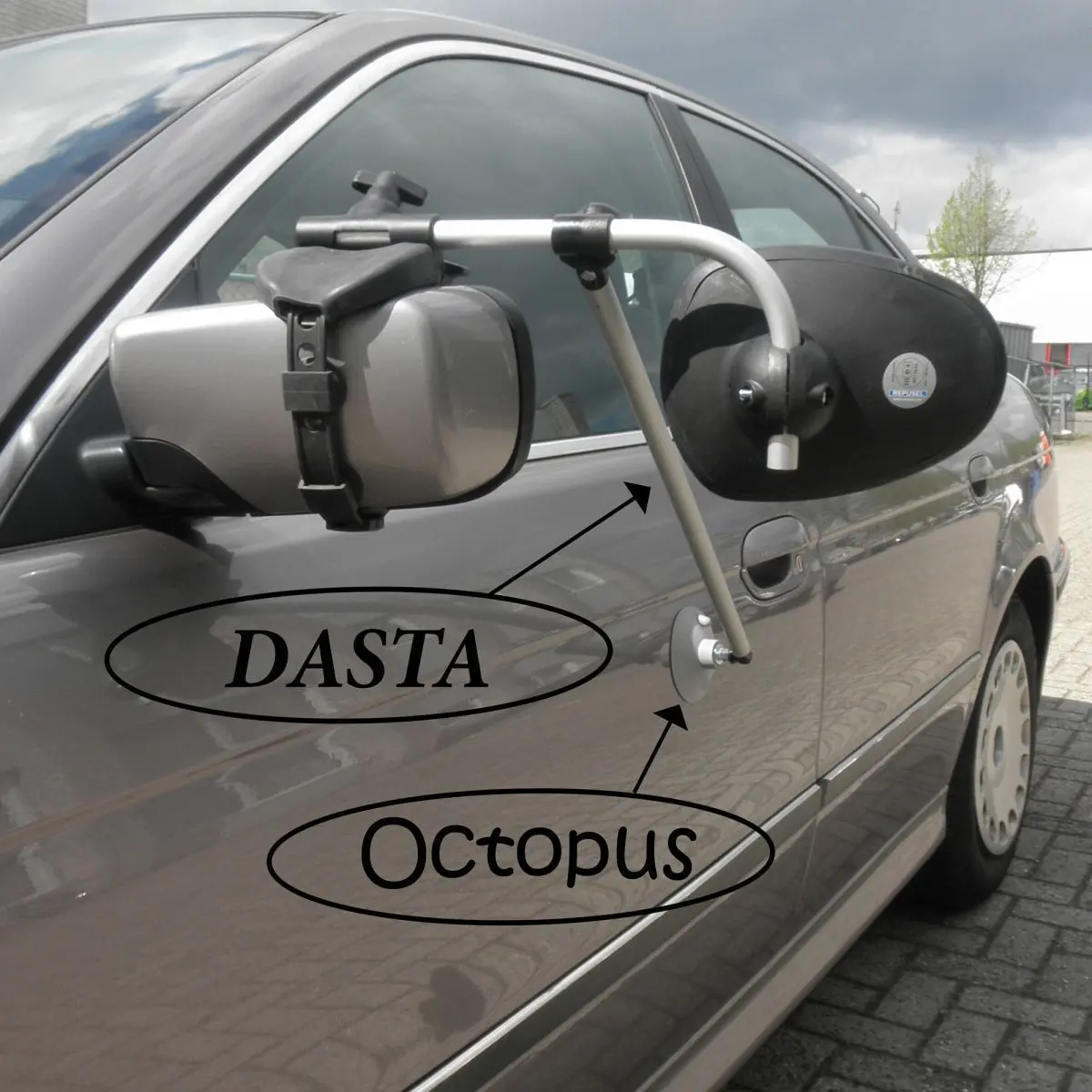 Brat suport rulota oglinda Dasta - cu ventuza electrica Okopus