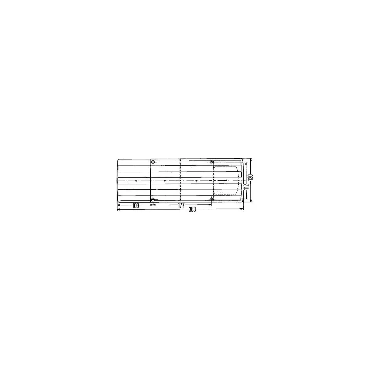 Lumina spate SBBN - 380 x 130 x 75 mm