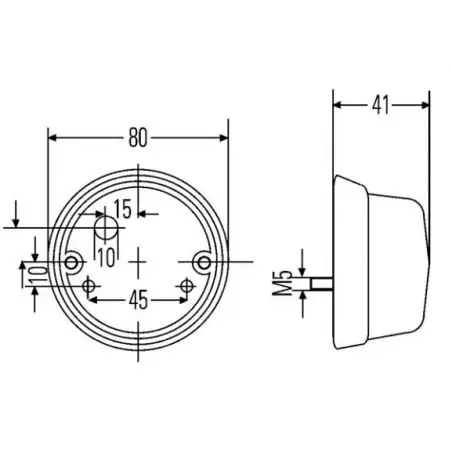 Lumină de poziție - Hella round PL 259