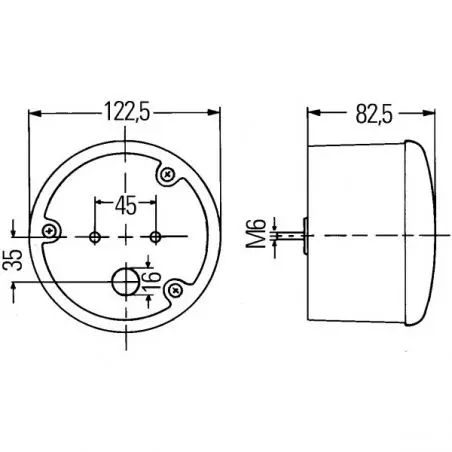 Lampa de ceata spate rotunda - rotunda pentru rulote