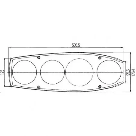 Lampa spate Caraluna II Plus Chromium - RV stanga