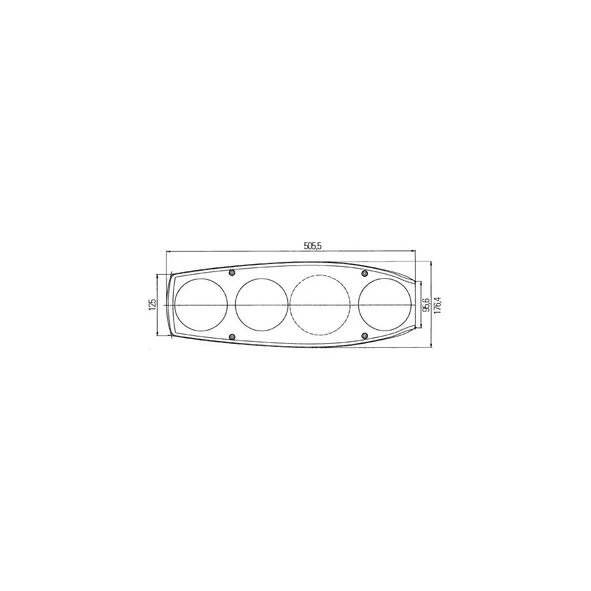Lampa spate Caraluna II Plus - Caravana stanga