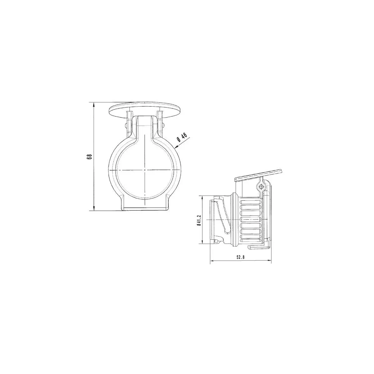 Super mini adaptor DIN - ISO 1724 - de la 13 pini la 7 pini