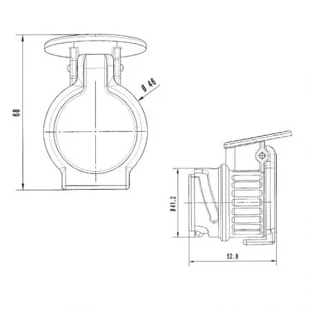 Super mini adaptor DIN - ISO 1724 - de la 13 pini la 7 pini