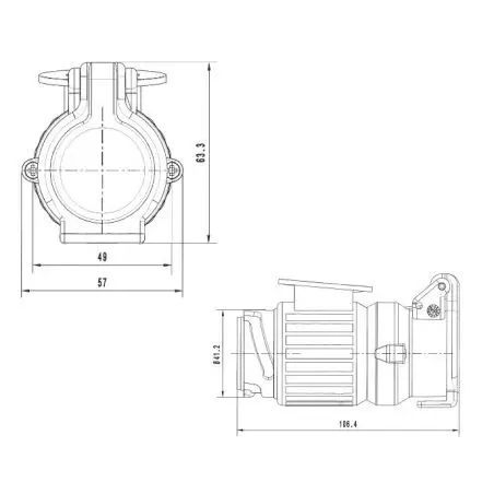 Adapter DIN Multicon West - 13 tűstől 13 tűsig