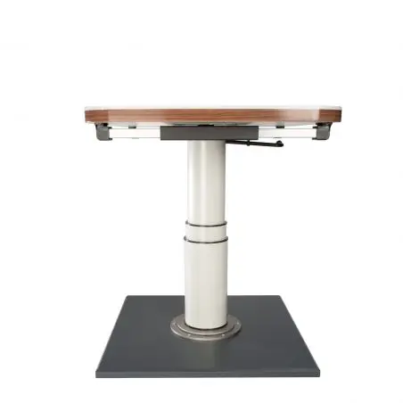 Einsulen-Tischgestell mit Verschiebung - und Verdrehung