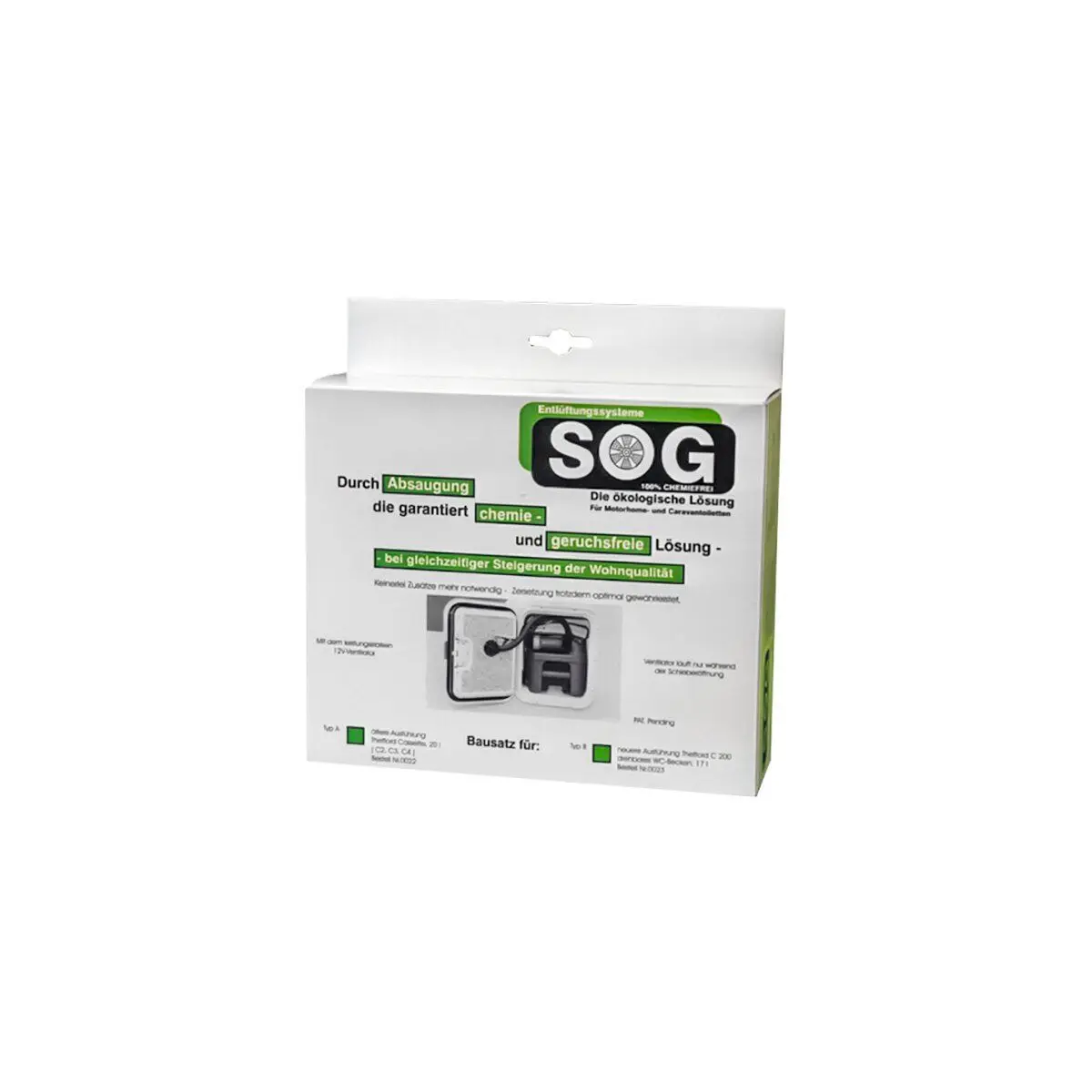 WC-szellőztetés SOG - A típus Thetford C2/C3/C4-hez