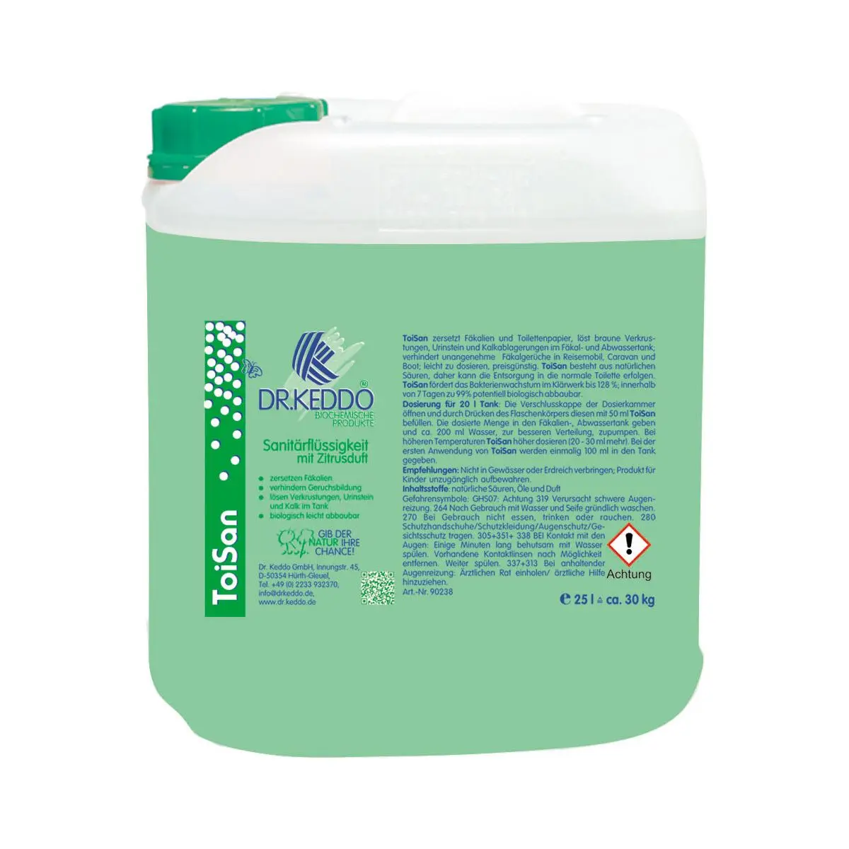 ToiSan egészségügyi folyadék - 25 liter