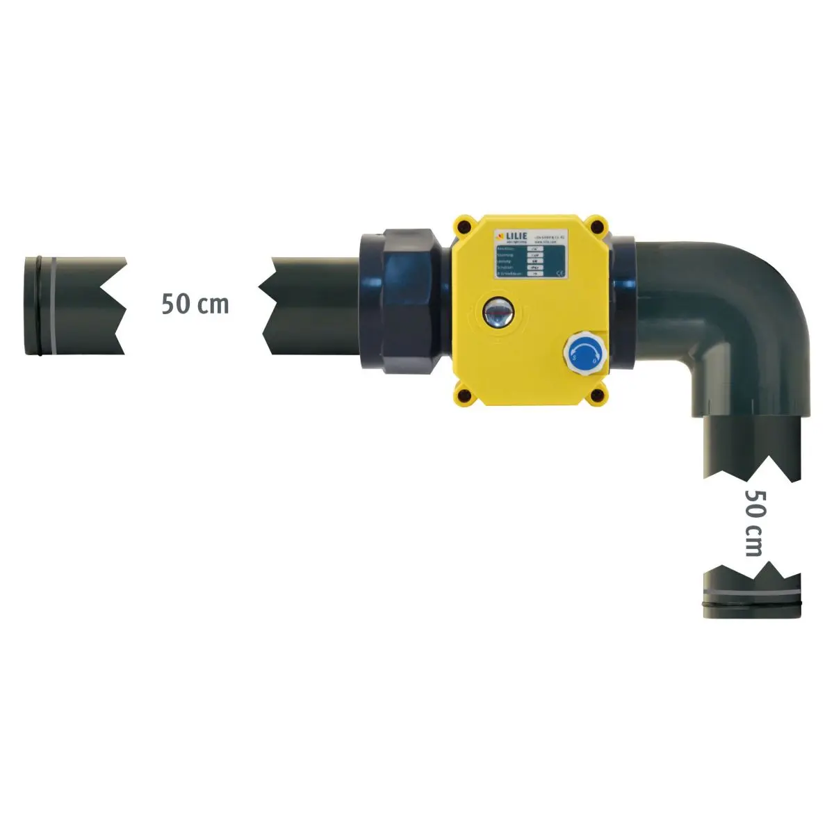 Sistem electric cu robinet cu bilă - 530 mm
