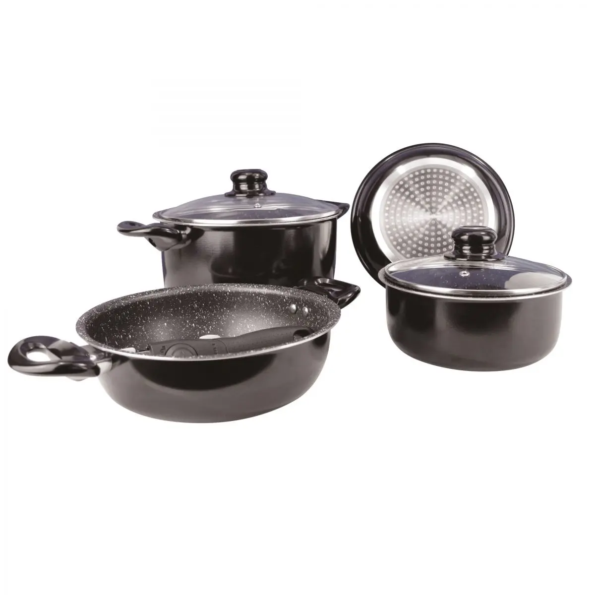 7 részes edénykészlet Black Line 24 cm - indukciós