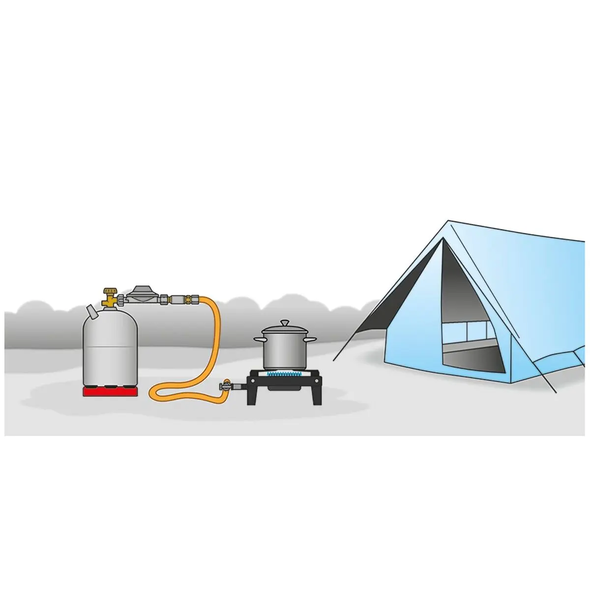 Supapă de gaz anti-răsturnare - pentru încălzitoare de terasă