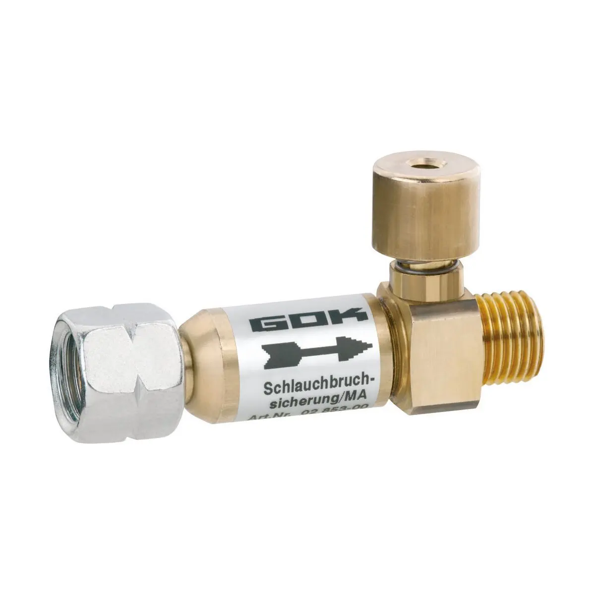 Ochrana proti pretrhnutiu hadice - 1,5 kg/h, G1/4LH UEM x G1/4LH-KN