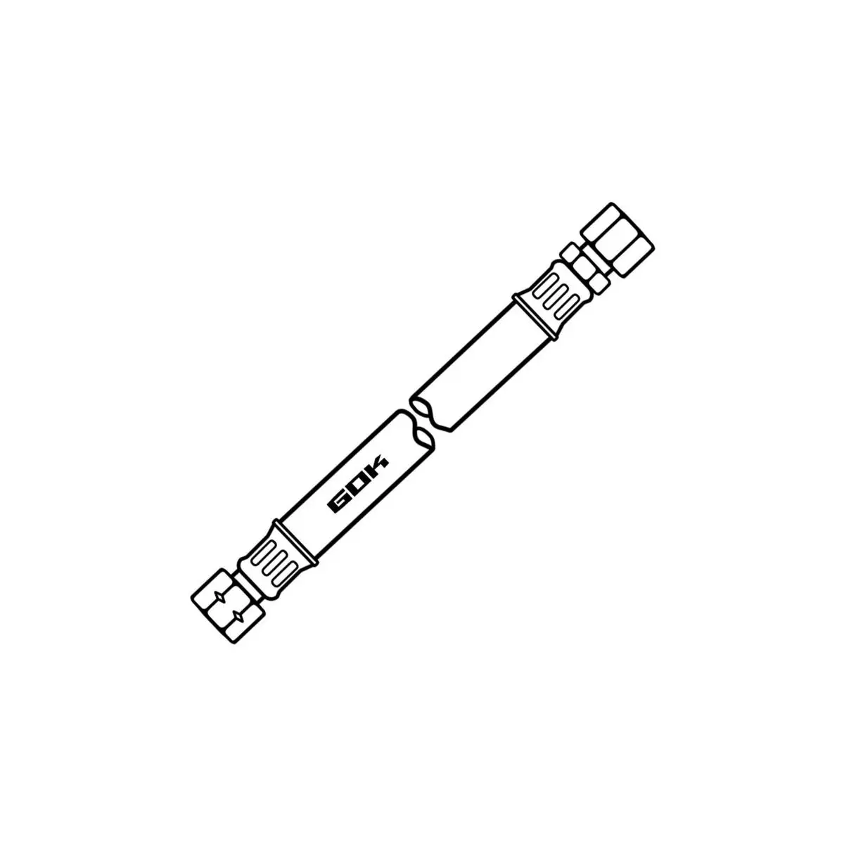 Linie de furtun de medie presiune - 400 mm, RVS 8, pachet de afișare cu autoservire